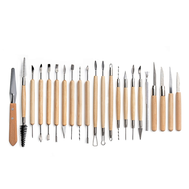 22pcs Professional Pottery & Polymer Clay Tools Sculpting Set Steel