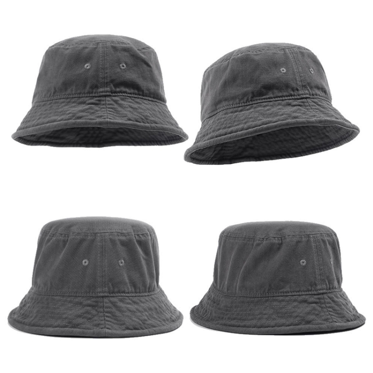 Washed Solid Bucket Hat Versatile Hip Hop Street Hat, Size: Free