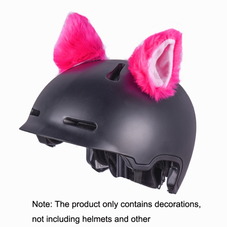 4pcs decorazione del casco per le orecchie da peluche motociclistico (rosa)