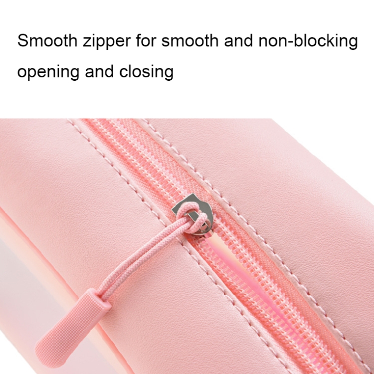 PVC Bolsa cosmética portátil impermeable transparente, tamaño: L (rosa) - B5