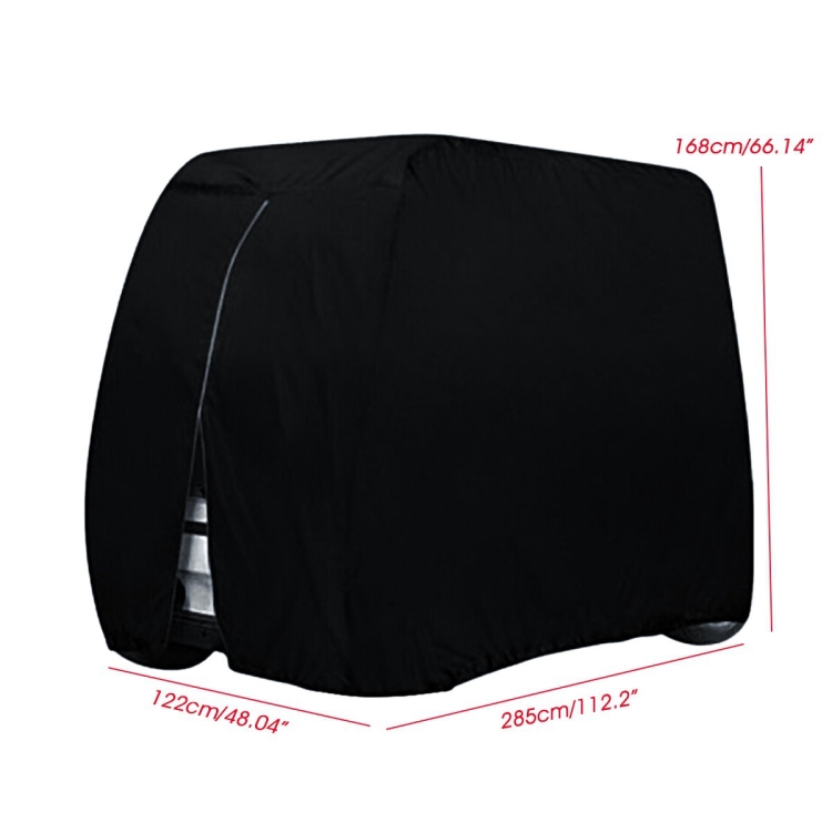 210D Oxford Cloth Golf Cart Cover Scooter Kart Dust Cover, Specification: 242 x 122 x 168 cm(Black) - B2