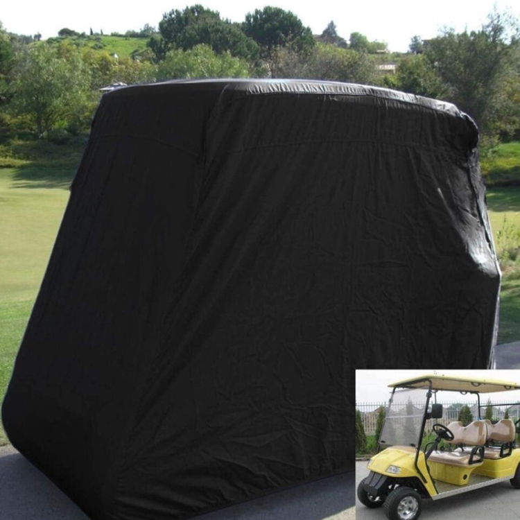 210D Oxford Cloth Golf Cart Cover Scooter Kart Dust Cover, Specification: 242 x 122 x 168 cm(Black) - B6