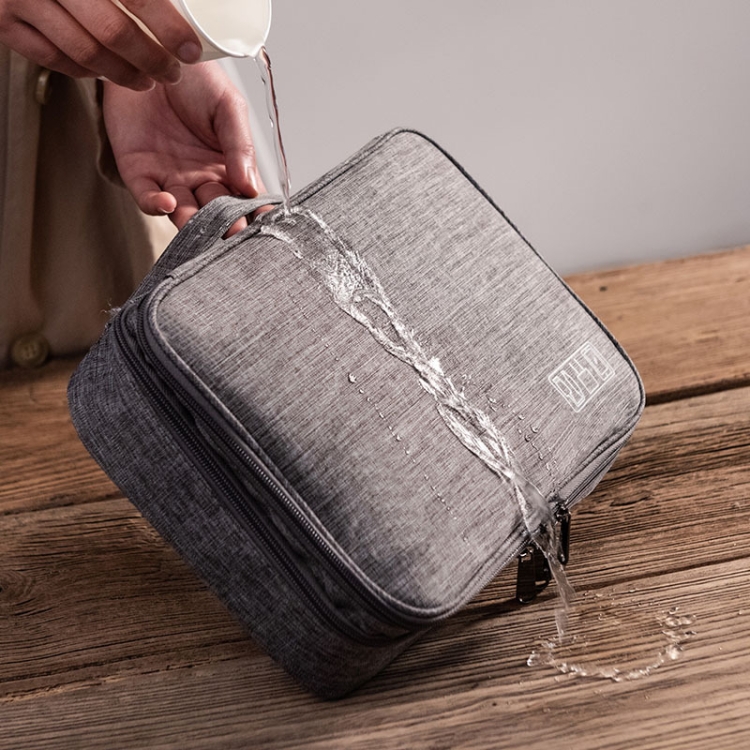 RH916 3 Layers Digital Collection Package Multi-Functional Data Cable Storage Package(Gray)