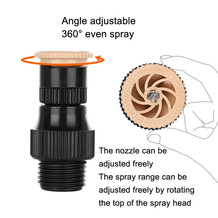Dachkühlung Sprinkler 360 Grad Verstellbarer automatischer Sprinkler  (Basis+Sprühgerät)