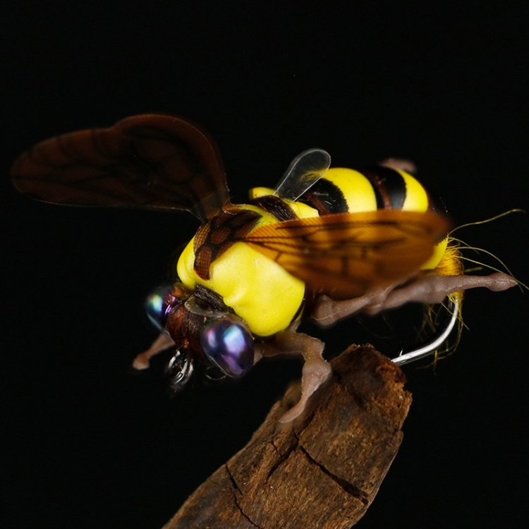 Bionic Bee Lures Flies Fishing Hook Buoyancy Artificial Insect