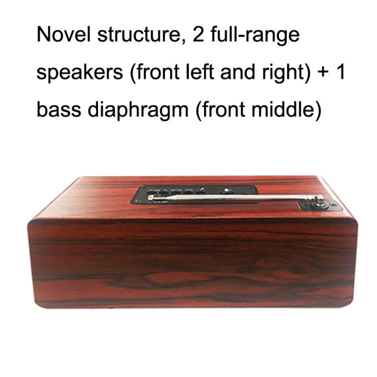 KingNeed S309 Wooden Multifunctional Wireless Bluetooth Speaker Card Subwoofer KingNeed S309 Wooden Multifunctional Wireless Bluetooth Speaker Card Subwoofer