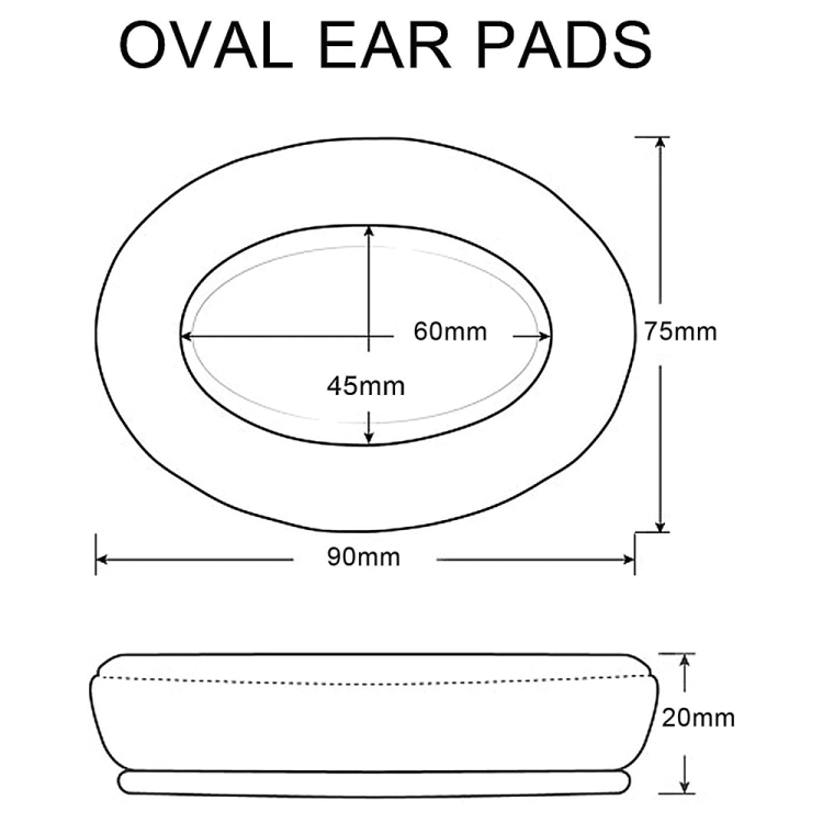 1 Pair For JBL E55BT Headphone Cover Foam Cover(Black)