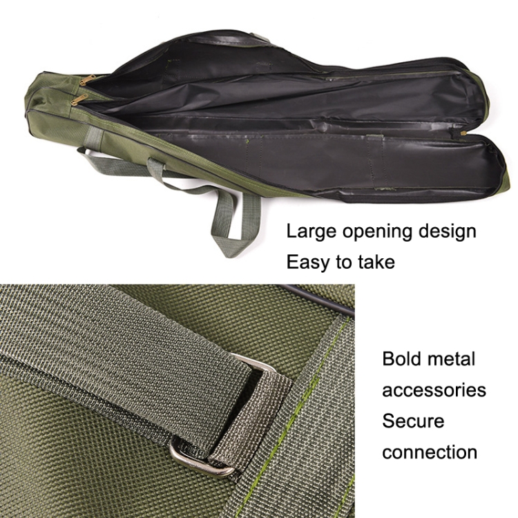 Borsa Per Canne Da Pesca In Tessuto Oxford Verde – 123 Cm – Custodia Per 5 Canne E Mulinelli – Regalo Per Pescatori