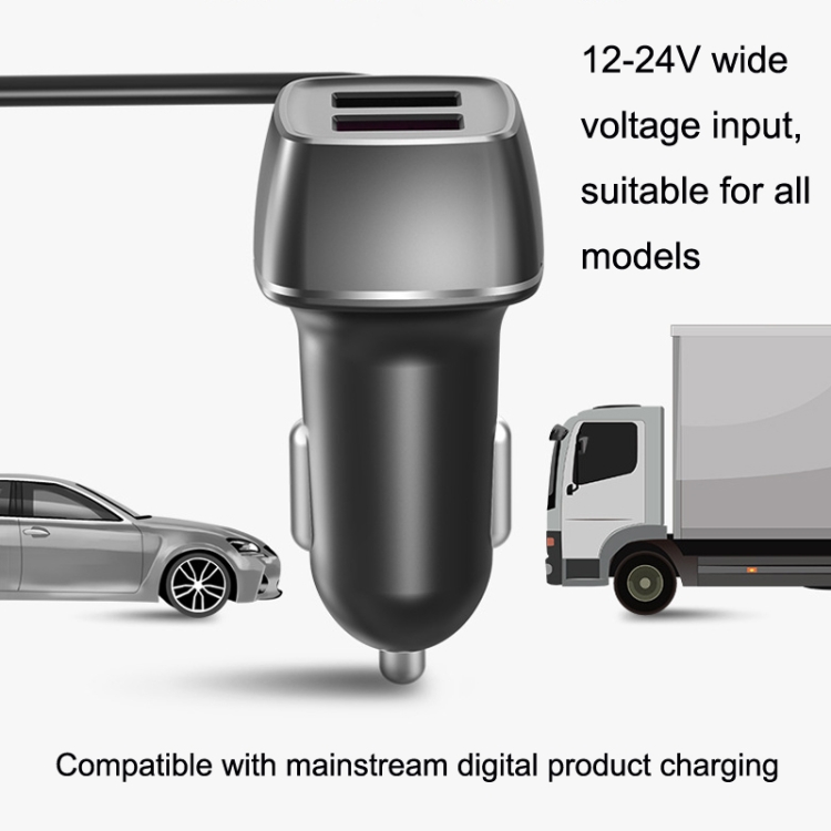 One For Four Car Charger QC3.0 Fast Charge 4USB Car Front And Rear Seat Car Charger, Style: Standard Edition One For Four Car Charger QC3.0 Fast Charge 4USB Car Front And Rear Seat Car Charger, Style: Standard Edition