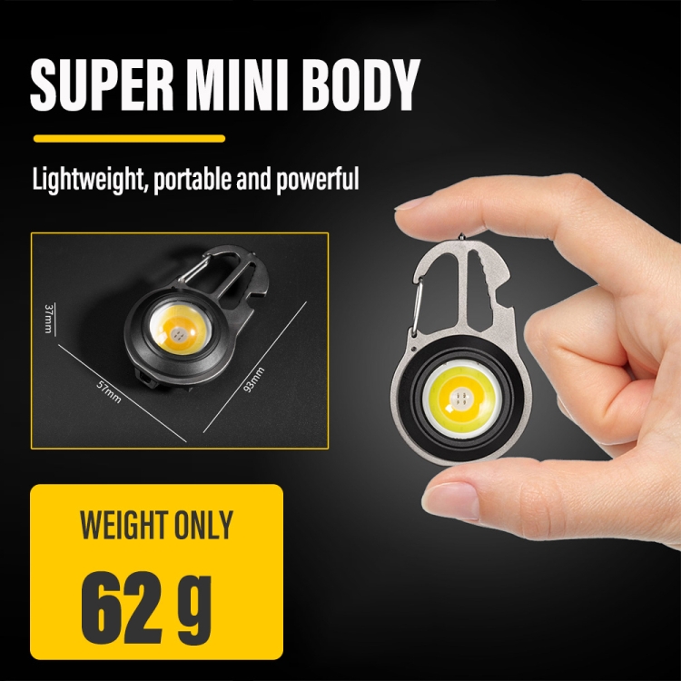 E-SMARTER W5137 Mini Wrench Glare Portable Flashlight, Specification: Black+Screws - B1