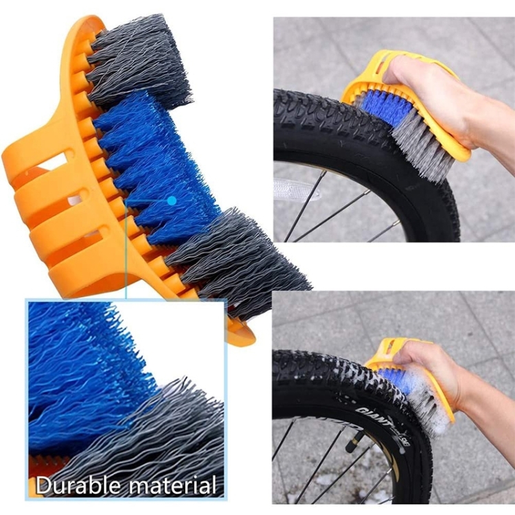 Kit de nettoyage de chaîne de vélo avec 3 brosses - Brosse de