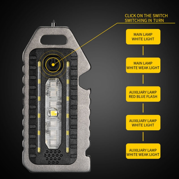 E-SMARTER W5135 Mini Keychain Strong Light Portable Flashlight(Tarnish) - B3