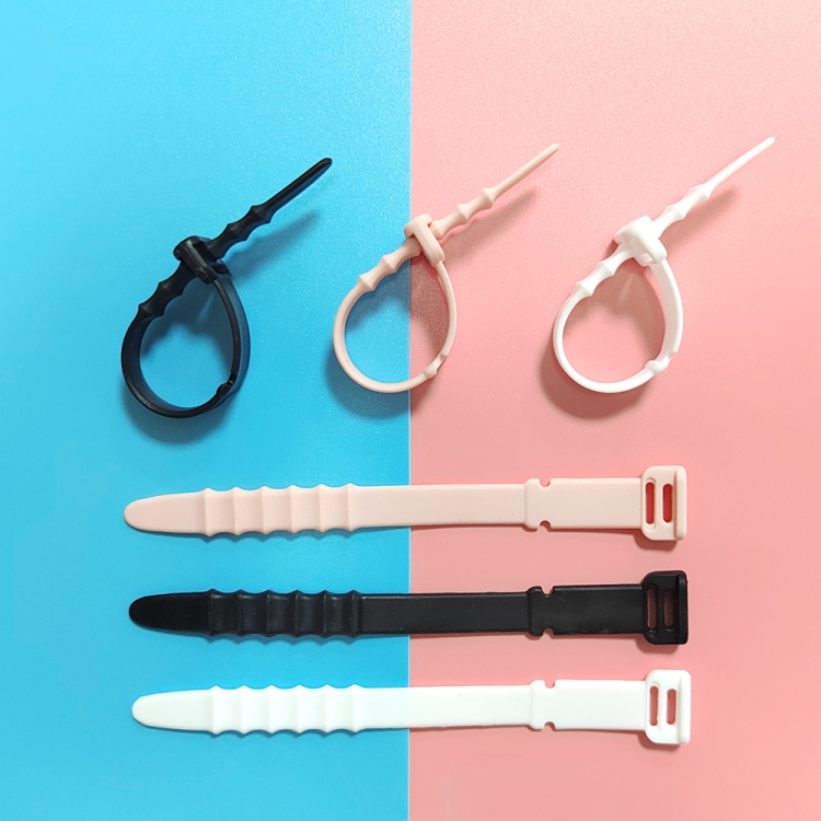 3 Sets 20pcs/Set Fishbone Silicone Cable Tie Cable Organizer Winder, Color: White 3 Sets 20pcs/Set Fishbone Silicone Cable Tie Cable Organizer Winder, Color: White