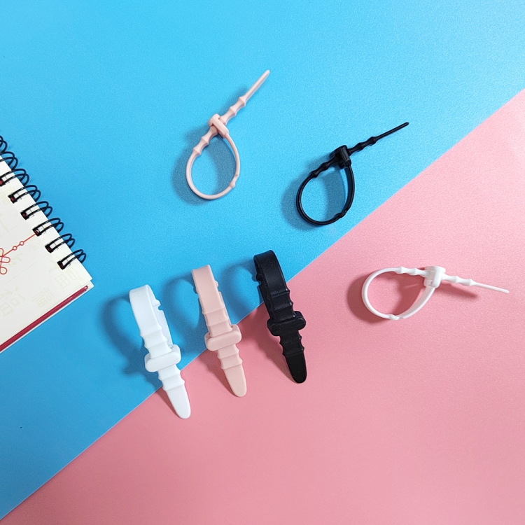 3 Sets 20pcs/Set Fishbone Silicone Cable Tie Cable Organizer Winder, Color: Purple 3 Sets 20pcs/Set Fishbone Silicone Cable Tie Cable Organizer Winder, Color: Purple