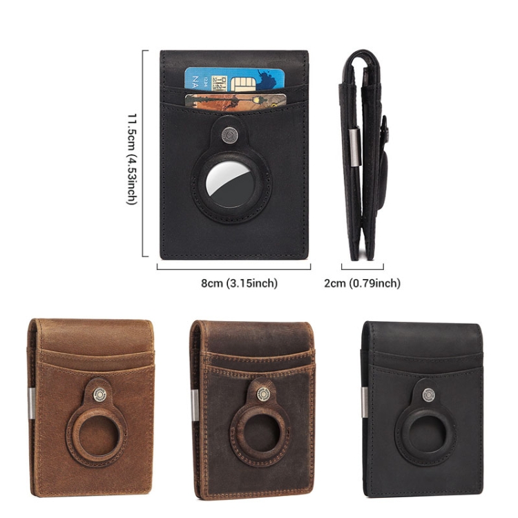HUMERPAUL BP993 RFID Anti-Theft Brush Pocket Card Bag Suitable For AirTag(Black) HUMERPAUL BP993 RFID Anti-Theft Brush Pocket Card Bag Suitable For AirTag(Black)