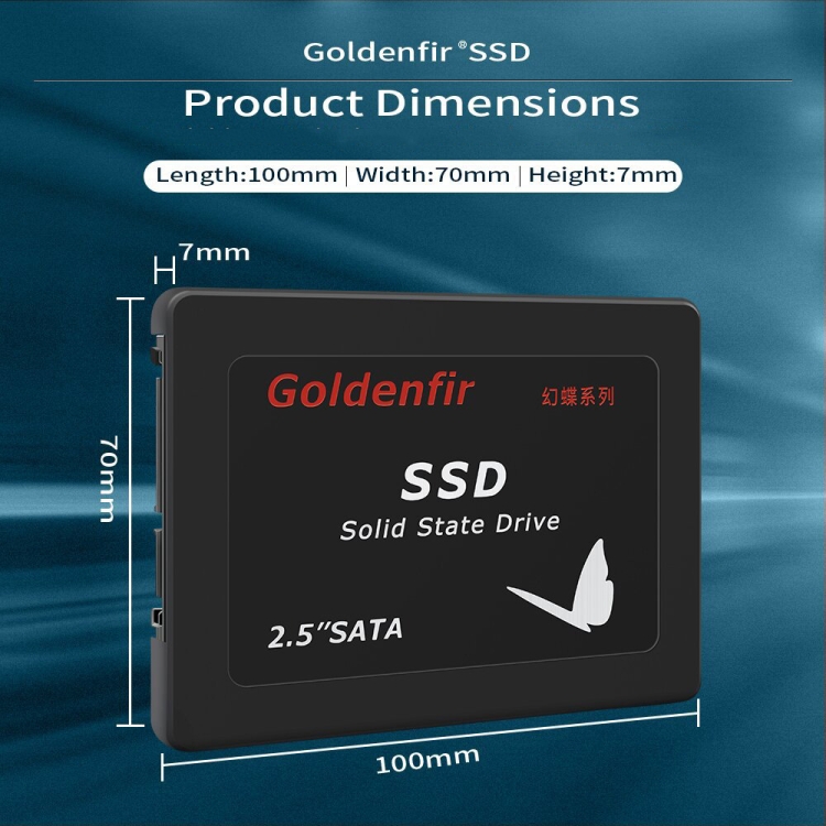 Unidad de estado sólido para computadora Goldenfir T650, arquitectura flash: TLC, capacidad: 64 GB - B2