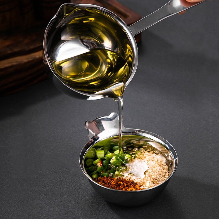 CC-0514 304 Stainless Steel Hot Oil Pan Seasoning Bowl, Spec: 300ml Oil Pan - B4