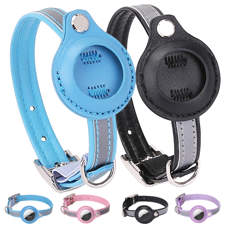 For Airtag Tracker Protective Cover Pet PU Collar, Specification: XS(Blue) For Airtag Tracker Protective Cover Pet PU Collar, Specification: XS(Blue)