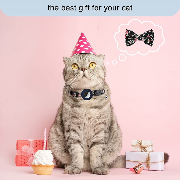 Anti-Lost Printed Bow Pet Collar with Bell for AirTag(Mint Green) Anti-Lost Printed Bow Pet Collar with Bell for AirTag(Mint Green)