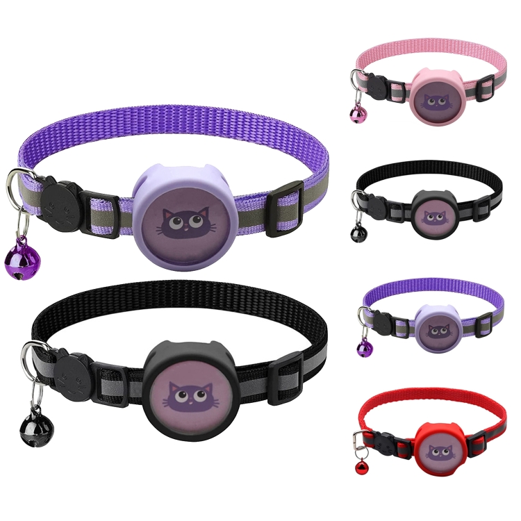 Pet Reflective Collar with Bell for AirTag(Red) Pet Reflective Collar with Bell for AirTag(Red)