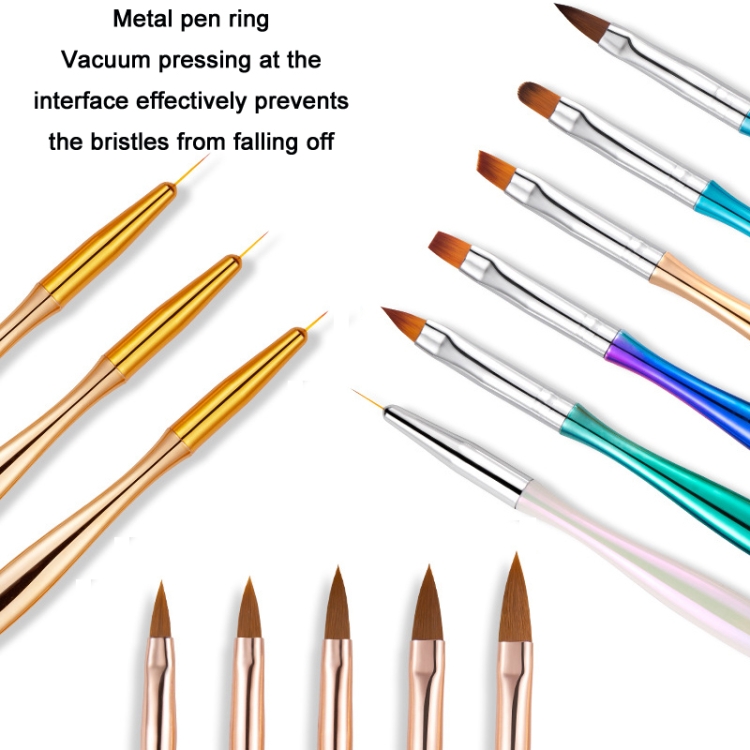 2 paquetes de lápiz de uñas para terapia de luz de cristal, color: 3 unidades/juego de oro rosa. - B2