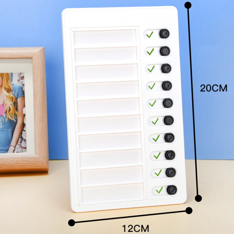 2 Tableaux De Liste De Contrôle Réutilisables - Memo Checklist Portable Avec 10 Papiers Interchangeables