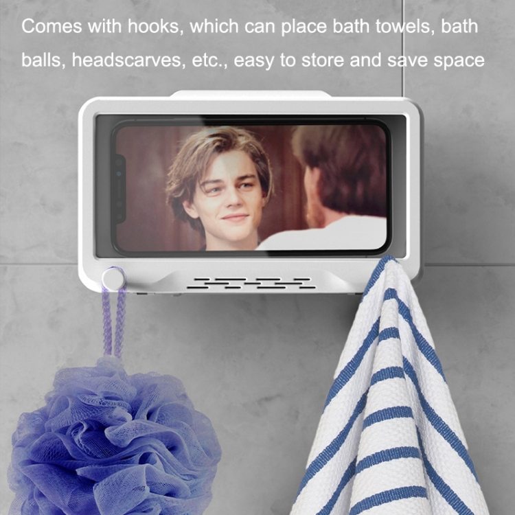 2PCS No Punching Toilet Wall Bathroom Waterproof Mobile Phone Case(Aquamarine Blue) 2PCS No Punching Toilet Wall Bathroom Waterproof Mobile Phone Case(Aquamarine Blue)