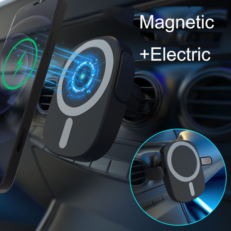 15W Intelligent Car Magnetic Wireless Charging Stand For IPhone 12 / 13 Series (Black) 15W Intelligent Car Magnetic Wireless Charging Stand For IPhone 12 / 13 Series (Black)