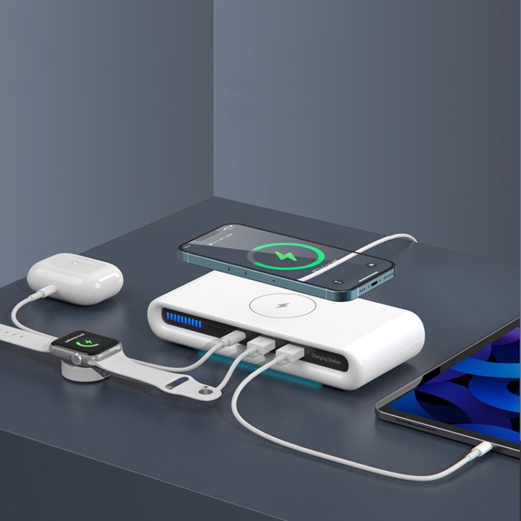 N67 15W Wireless Charger+1 Type-C+2 Type-A Port Charger with Atmosphere Lights Without Plug N67 15W Wireless Charger+1 Type-C+2 Type-A Port Charger with Atmosphere Lights Without Plug
