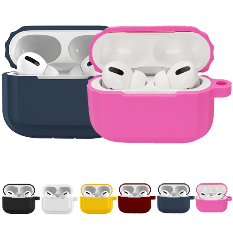 Bluetooth Earphone Soft Silicone Case For AirPods Pro (Rose Red) Bluetooth Earphone Soft Silicone Case For AirPods Pro (Rose Red)