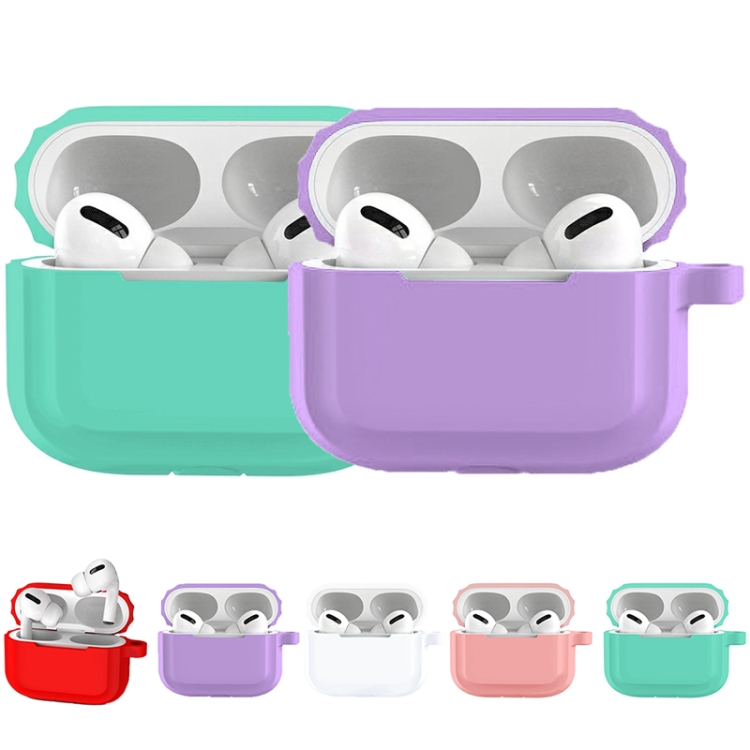 Bluetooth Earphone Soft Silicone Case For AirPods Pro (Mint Green) Bluetooth Earphone Soft Silicone Case For AirPods Pro (Mint Green)