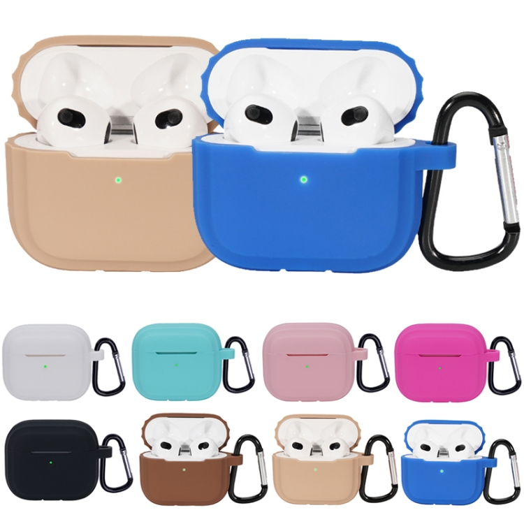 Bluetooth Earphone Soft Silicone Case For AirPods 3 (Rose Red) Bluetooth Earphone Soft Silicone Case For AirPods 3 (Rose Red)