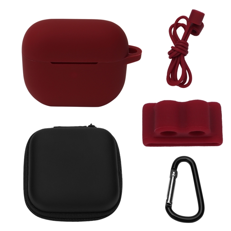 Bluetooth Earphone Silicone Cover Set For AirPods 3, Color: 5 PCS/Set Wine Red Bluetooth Earphone Silicone Cover Set For AirPods 3, Color: 5 PCS/Set Wine Red