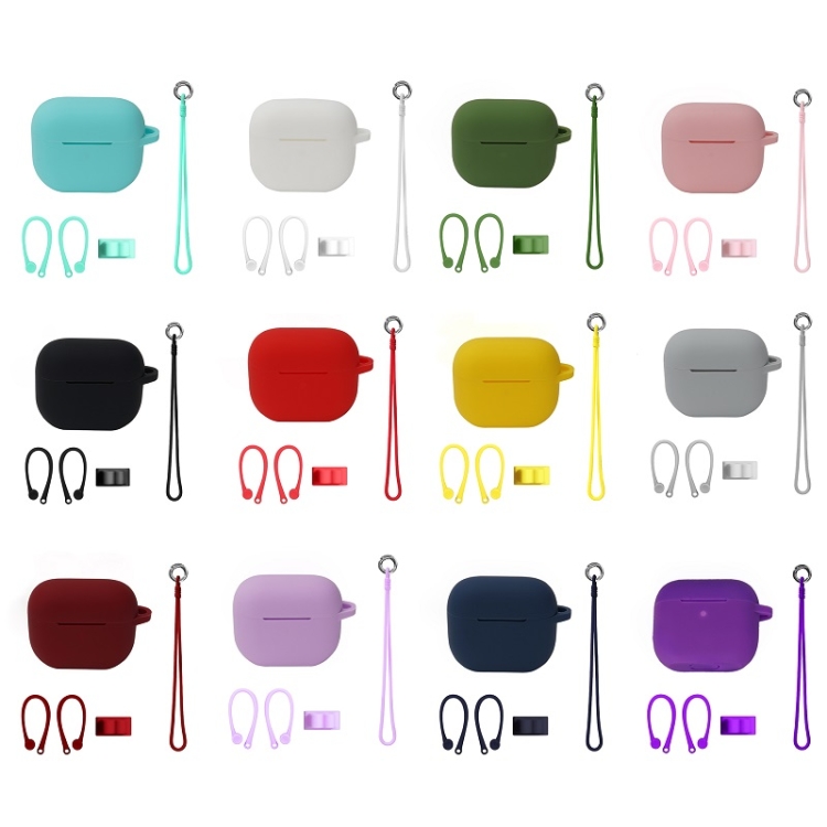 Bluetooth Earphone Silicone Cover Set For AirPods 3, Color: Hand Rope Set Grass Green Bluetooth Earphone Silicone Cover Set For AirPods 3, Color: Hand Rope Set Grass Green