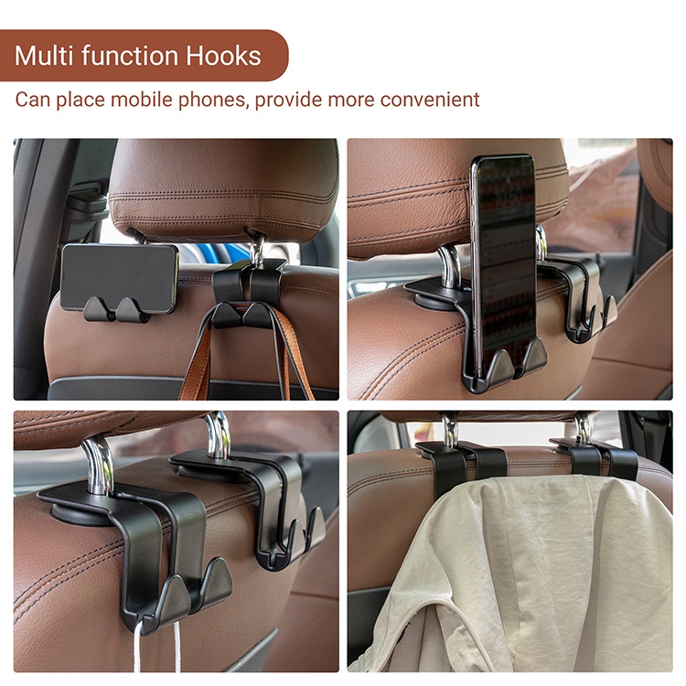 6 PCS Multifunktionaler Autositz-Hakenschloss-Typ Handyhalter