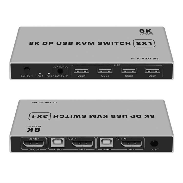 Dispositivo para compartir computadora 8K KYSW59 60HZ DP USB KVM Switch 2 en 1 - 1