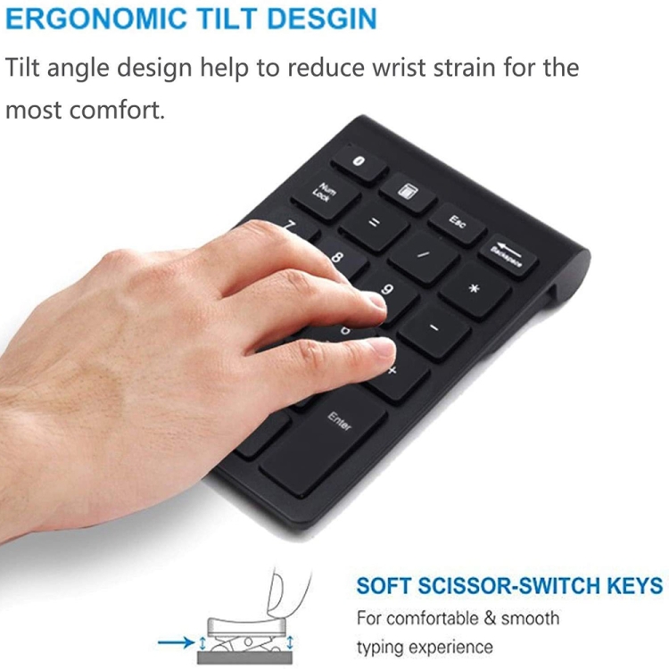 BT304 Mini clavier sans fil pour ordinateur portable 22 touches