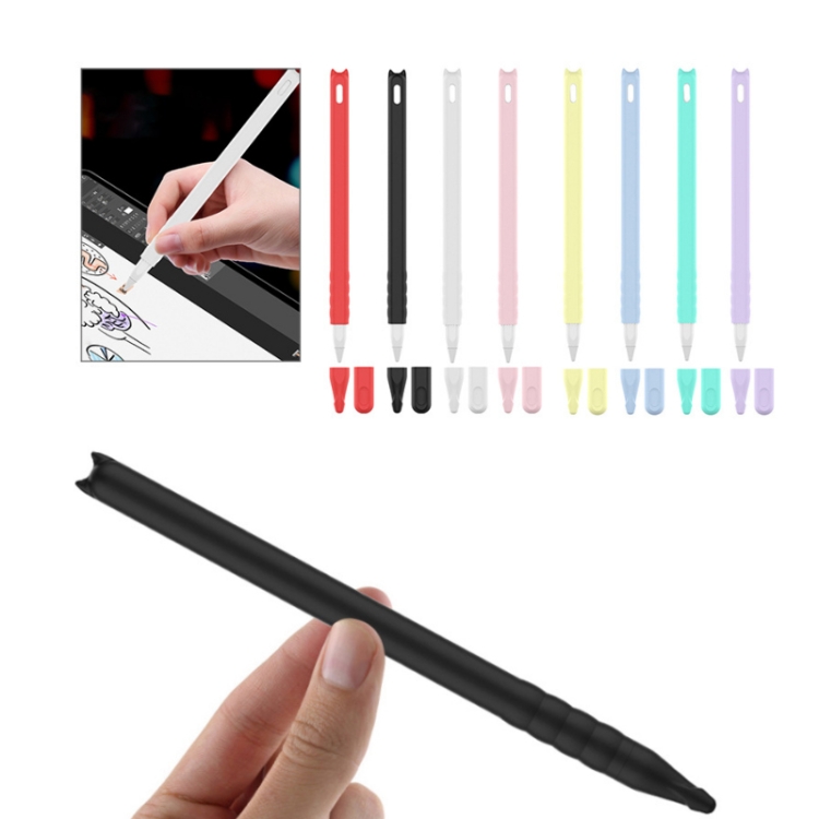 2 PCS Cartoon Touch Silicone Pen Case para Apple Pencil 2 (Azul cielo) - B1