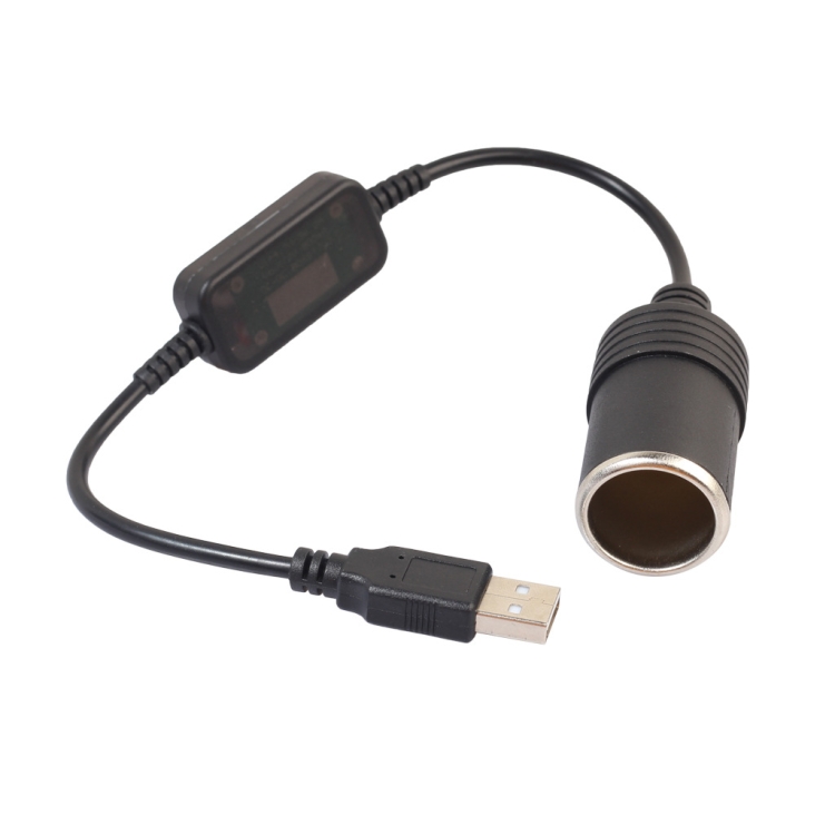 2 PCS Coche USB a encendedor de cigarrillos 5V a 12V Boost Power Adapter Cable, Modelo: 1.2m - B1