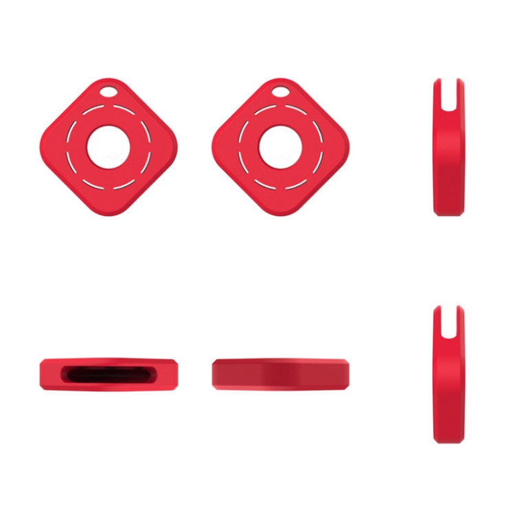 Tracker Anti-Lost Silicone Case For Airtag, Color: Red+D Buckle Tracker Anti-Lost Silicone Case For Airtag, Color: Red+D Buckle