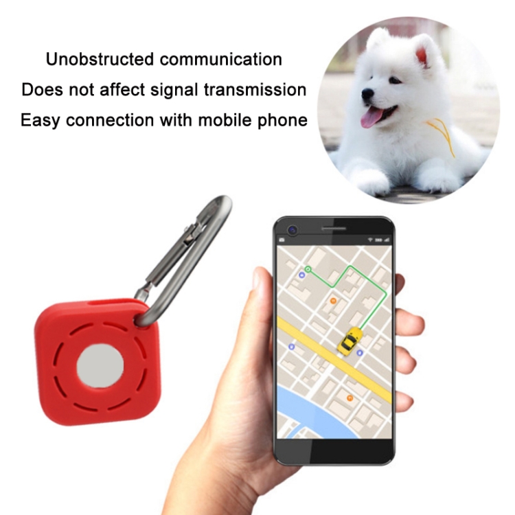 Tracker Anti-Lost Silicone Case For Airtag, Color: Red+D Buckle Tracker Anti-Lost Silicone Case For Airtag, Color: Red+D Buckle