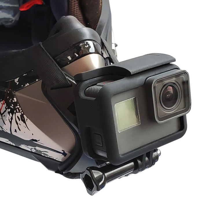 TUYU casco de motocicleta barbilla cámara de acción soporte de montaje para teléfono móvil soporte negro - 1