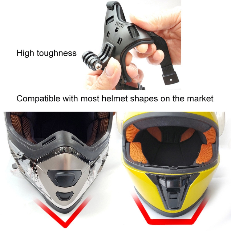 TUYU casco de motocicleta barbilla cámara de acción soporte de montaje para teléfono móvil soporte negro - B5
