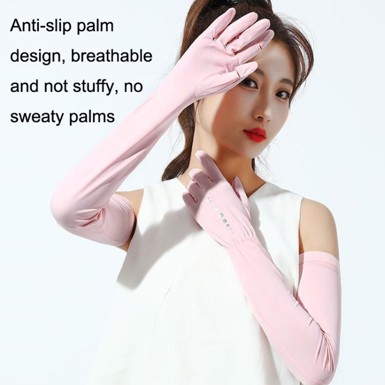 1pair Long Sunscreen Gloves Summer Women Extended Arm Guards Anti