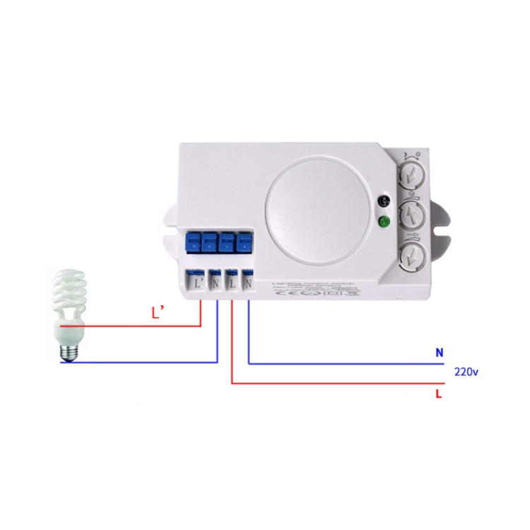 Sensor de interruptor de inducción de microondas inteligente Interruptor de detección de radar 5.8G - 4