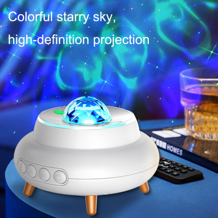 Bluetooth Musica Atmosfera Luce LED Laser Telecomando Acqua Modello Stella  Proiezione Lampada (Nero)