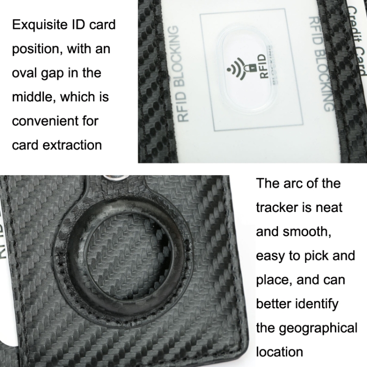 Support Airtag pour portefeuille, mince porte-carte mince pour Apple Airtag,  taille de carte de crédit Airtag portefeuille porte-carte, noir