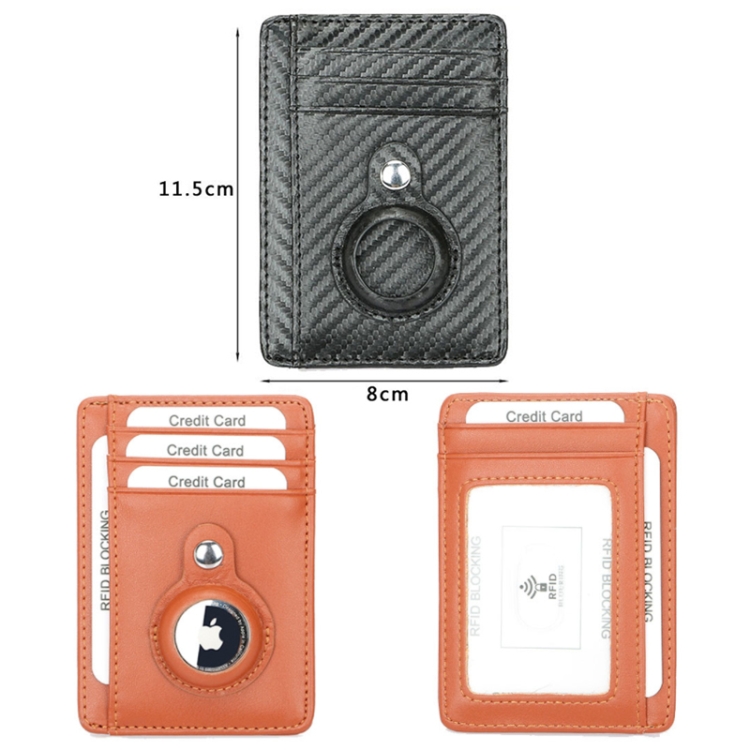 TQ-319 Anti-Theft Anti-Lost Tracker Leather Card Holder For AirTag, Style: Flat Pattern (Brown) TQ-319 Anti-Theft Anti-Lost Tracker Leather Card Holder For AirTag, Style: Flat Pattern (Brown)