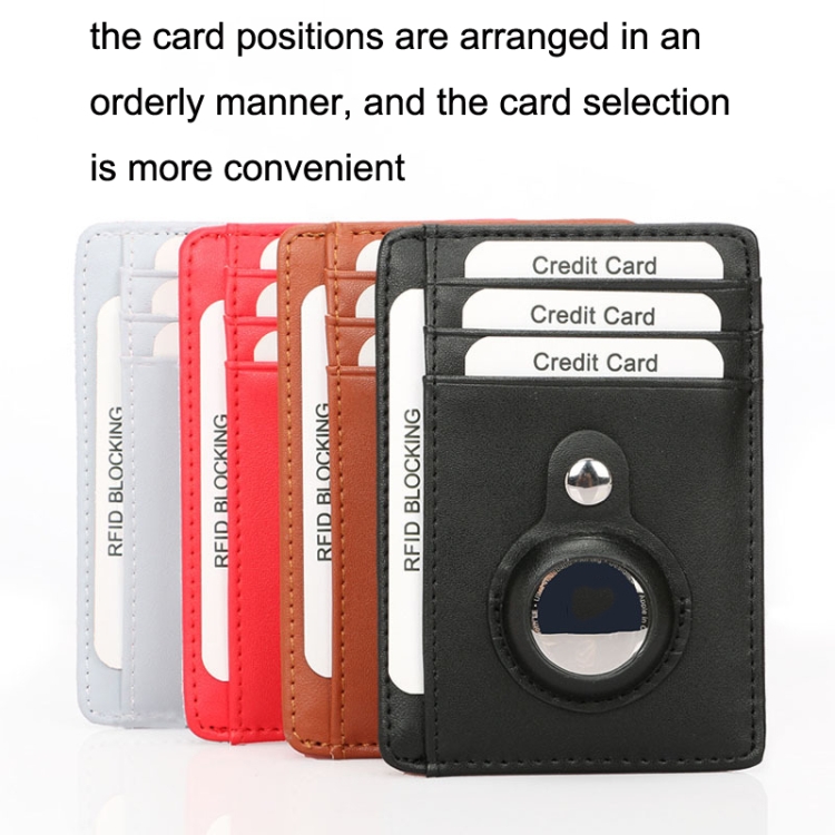 TQ-319 Anti-Theft Anti-Lost Tracker Leather Card Holder For AirTag, Style: Flat Pattern (Brown) TQ-319 Anti-Theft Anti-Lost Tracker Leather Card Holder For AirTag, Style: Flat Pattern (Brown)