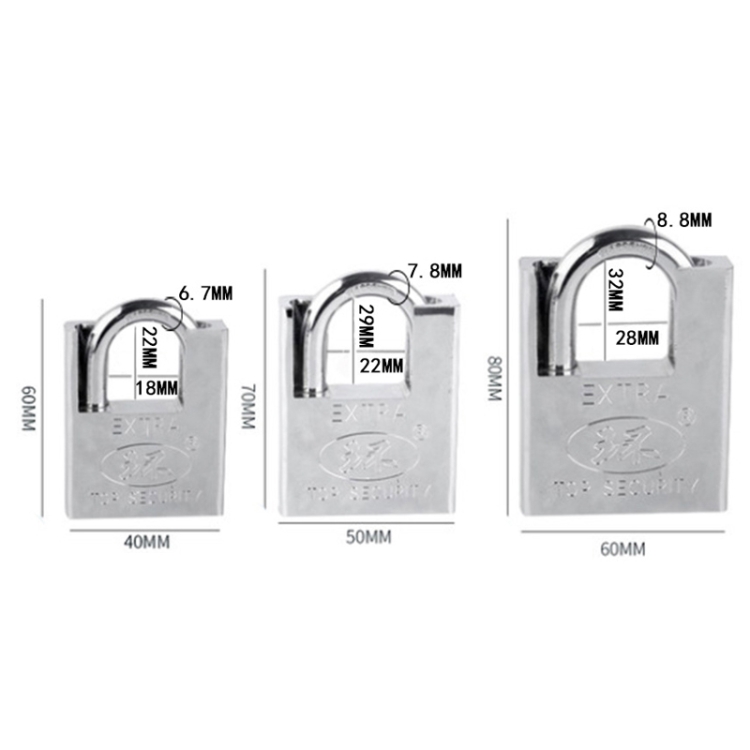 SIXCYCLE Halfpacked Blade Locks Antipick Locks, Size 60mm (ล็อค